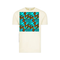 Vintage Arctic turquoise leopard seamless pattern Vintage Tee - BundleAndBundleShop