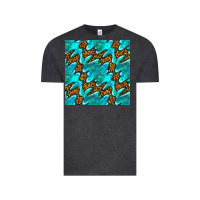 Vintage Black turquoise leopard seamless pattern Vintage Tee - BundleAndBundleShop