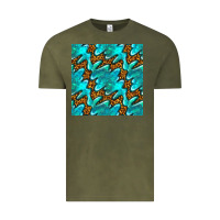 Vintage Olive turquoise leopard seamless pattern Vintage Tee - BundleAndBundleShop