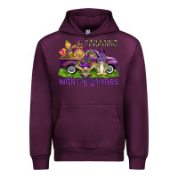 Mauve Wine Parading with my gnomies Urban Hoodie - HowdyJamesFarm
