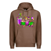 Chestnut Mardi Gras coffee cups Premium Hoodie - NancyCooperArtShop