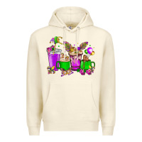 Sandshell Mardi Gras coffee cups Premium Hoodie - NancyCooperArtShop