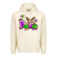 Tofu Mardi Gras coffee cups Premium Hoodie - NancyCooperArtShop