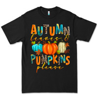 Black autumn leaves and pumpkins please Premium Tee - Zillion Design Studio