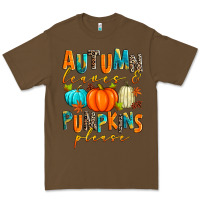 Cacao autumn leaves and pumpkins please Premium Tee - Zillion Design Studio