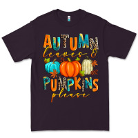 Plum autumn leaves and pumpkins please Premium Tee - Zillion Design Studio