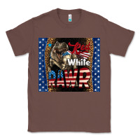 Chestnut Red White Rawr Dinosaur T-Rex Classic Tee - LillyAllenDesigns