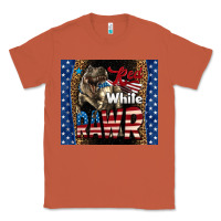 Copper Red White Rawr Dinosaur T-Rex Classic Tee - LillyAllenDesigns