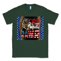 Sports Green Red White Rawr Dinosaur T-Rex Classic Tee - LillyAllenDesigns
