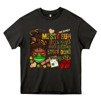 Asphalt messy bun face mask & getting stuff done  #nurselife Heavy Core Tee - Zillion Design Studio