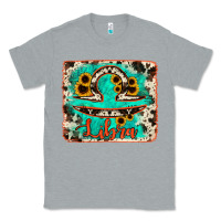 Heather Grey libra turquoise cowhide Classic Tee - RanaPortraitStore
