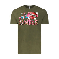 Vintage Olive smile with teeth and brush Vintage Tee - AdoDesignShop