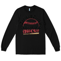 Black baseball brother i'm just here for the snacks Long Sleeve Tee - MaliasSmallBusiness