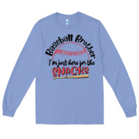Colony Blue baseball brother i'm just here for the snacks Long Sleeve Tee - MaliasSmallBusiness