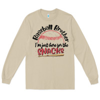 Mushroom baseball brother i'm just here for the snacks Long Sleeve Tee - MaliasSmallBusiness