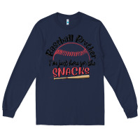 Navy baseball brother i'm just here for the snacks Long Sleeve Tee - MaliasSmallBusiness
