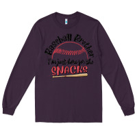 Plum baseball brother i'm just here for the snacks Long Sleeve Tee - MaliasSmallBusiness