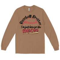 Toasted Coconut baseball brother i'm just here for the snacks Long Sleeve Tee - MaliasSmallBusiness