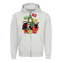Dove Grey ho ho ho meow Zipper Hoodie - MaliasSmallBusiness