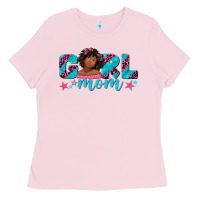 Bubblegum Pink girl mom afro black girl Ladies Tee - texasbilliewilder