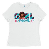 White girl mom afro black girl Ladies Tee - texasbilliewilder