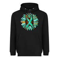 Black Ovarian Liver Cancer Awareness Sunflower Heavyweight Hoodie - RanaPortraitStore