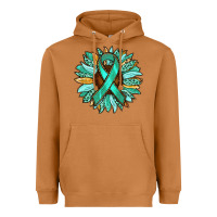 Meerkat Ovarian Liver Cancer Awareness Sunflower Heavyweight Hoodie - RanaPortraitStore