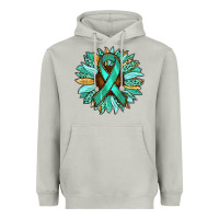 Moon Dust Ovarian Liver Cancer Awareness Sunflower Heavyweight Hoodie - RanaPortraitStore