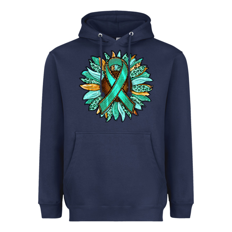 Ovarian Liver Cancer Awareness Sunflower Heavyweight Hoodie by RanaPortraitStore | Teevron