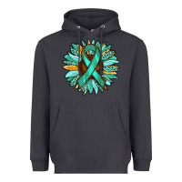 Smoke Ovarian Liver Cancer Awareness Sunflower Heavyweight Hoodie - RanaPortraitStore