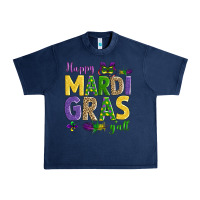 Navy happy mardi gras y'all Urban Heavy Tee - AdoDesignShop