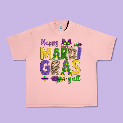 Happy Mardi Gras Y'all Urban Heavy Tee Designed By Adodesignshop