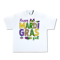 White happy mardi gras y'all Urban Heavy Tee - AdoDesignShop