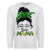 Oatmeal Heather Lucky Mama Premium Sweatshirt - Bettercallsaul