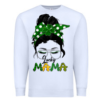 White Lucky Mama Premium Sweatshirt - Bettercallsaul