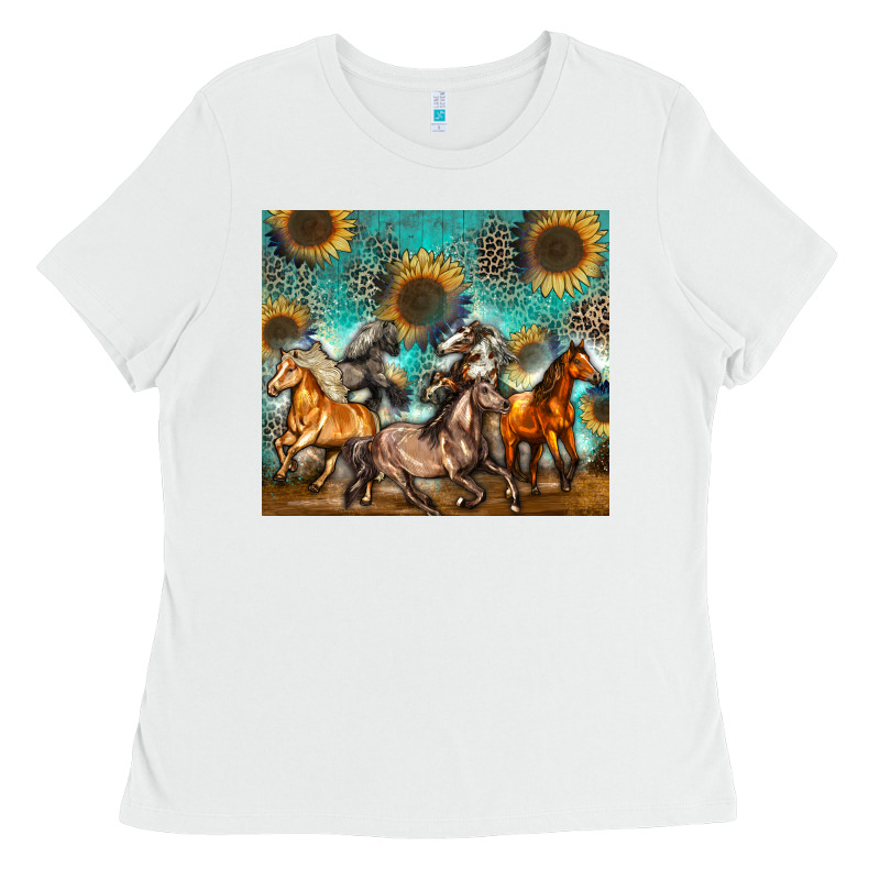 Western Horses Ladies Tee by Zillion Design Studio | Teevron
