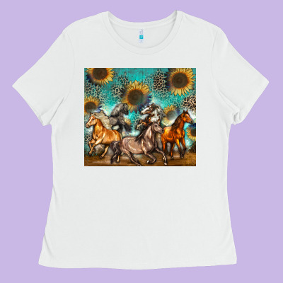 Western Horses Ladies Tee Designed By Zillion Design Studio