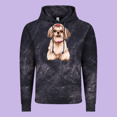 Shih Tzu Dog Design Vintage Hoodie Designed By Jahusdesignshop