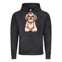 Vintage Black Shih Tzu Dog Design Vintage Hoodie - JahusDesignShop