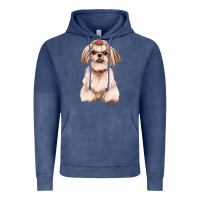Vintage Denim Shih Tzu Dog Design Vintage Hoodie - JahusDesignShop