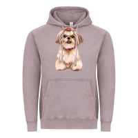 Vintage Zinc Shih Tzu Dog Design Vintage Hoodie - JahusDesignShop