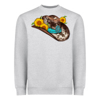 Heather Grey cowboy hat Heavyweight Sweatshirt - AdoDesignShop