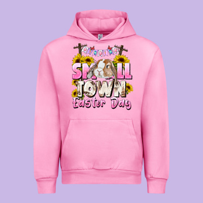 Small Town Easter Day Urban Hoodie Designed By Cowgirlartshop
