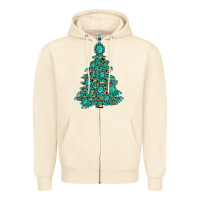 Sandshell christmas tree with gemstones Zipper Hoodie - MaliasSmallBusiness