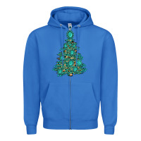 True Royal christmas tree with gemstones Zipper Hoodie - MaliasSmallBusiness