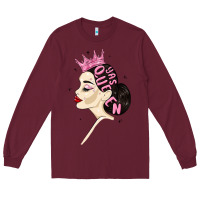 Burgundy yas queen Long Sleeve Tee - MaliasSmallBusiness
