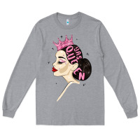 Heather Grey yas queen Long Sleeve Tee - MaliasSmallBusiness