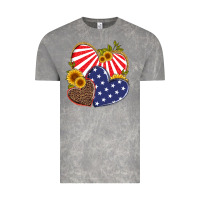 Cloud Rock america heart and sunflower Vintage Tee - Artiststas