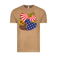 Vintage Camel america heart and sunflower Vintage Tee - Artiststas