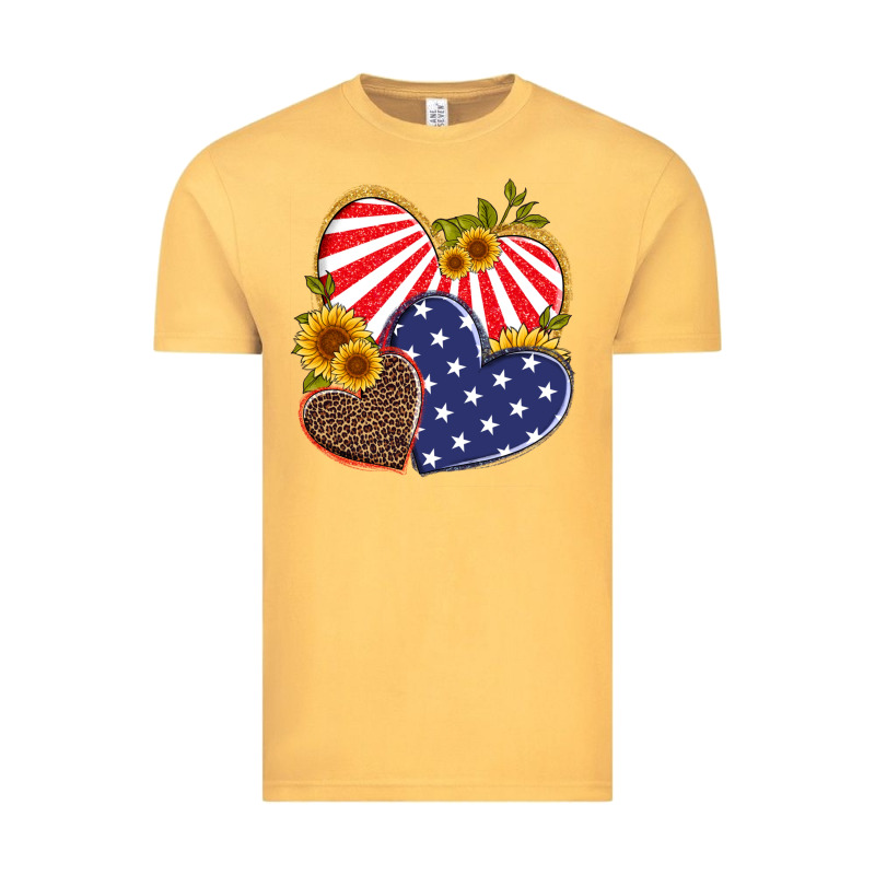 America Heart And Sunflower Vintage Tee by Artiststas | Teevron